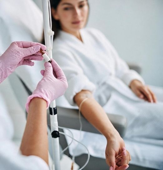 Damar yolu ile uygulanan vitamin ve destek tedavisi serumu